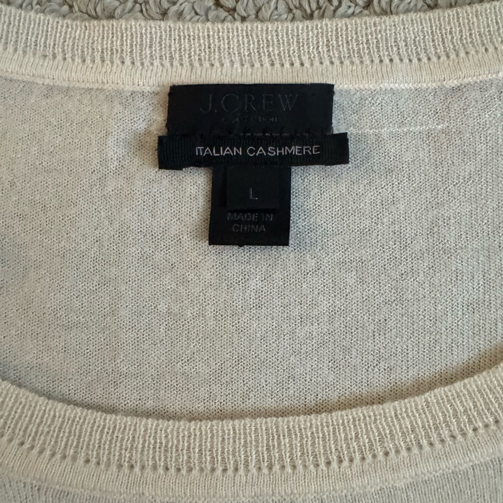 Women’s J Crew Cashmere Sweater, Striped, Anchor, Large - Picture 4 of 4